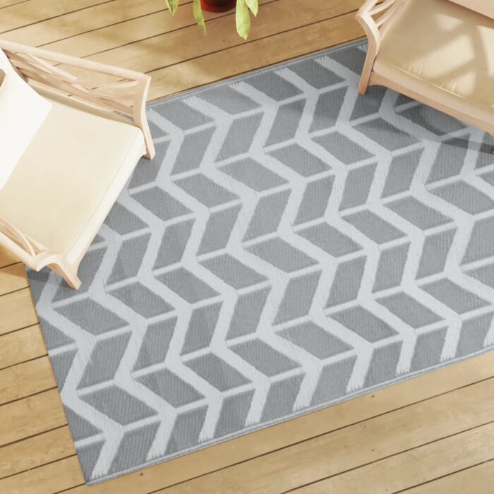 Tapis d'extérieur ARAKIL gris 140 x 200 cm PP – Image 1
