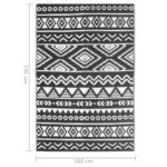 Tapis d'extérieur ARAKIL Noir 160x230 cm PP – Image 5