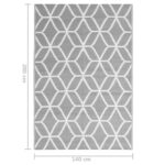 Tapis d'extérieur ARAKIL Gris 140x200 cm PP – Image 5