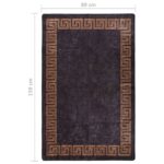 Tapis lavable antidérapant 80x150 cm Noir et doré – Image 6