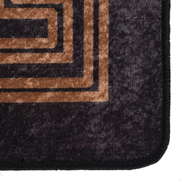 Tapis lavable antidérapant 80x300 cm Noir et doré – Image 5