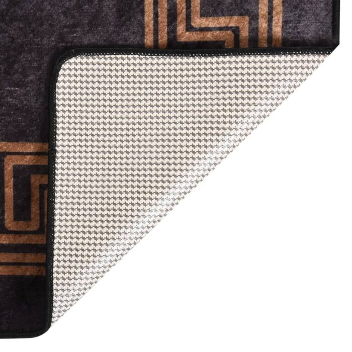Tapis lavable antidérapant 190x300 cm noir et doré – Image 3