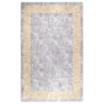Tapis lavable antidérapant 80x150 cm Gris