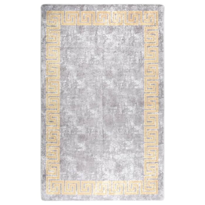 Tapis lavable antidérapant 80x150 cm Gris – Image 1