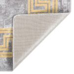Tapis lavable antidérapant 80x150 cm Gris – Image 3