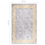 Tapis lavable antidérapant 80x150 cm Gris – Image 6