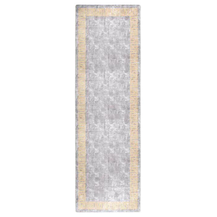 Tapis lavable antidérapant 80x300 cm Gris – Image 1