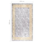 Tapis lavable antidérapant 190x300 cm gris – Image 6