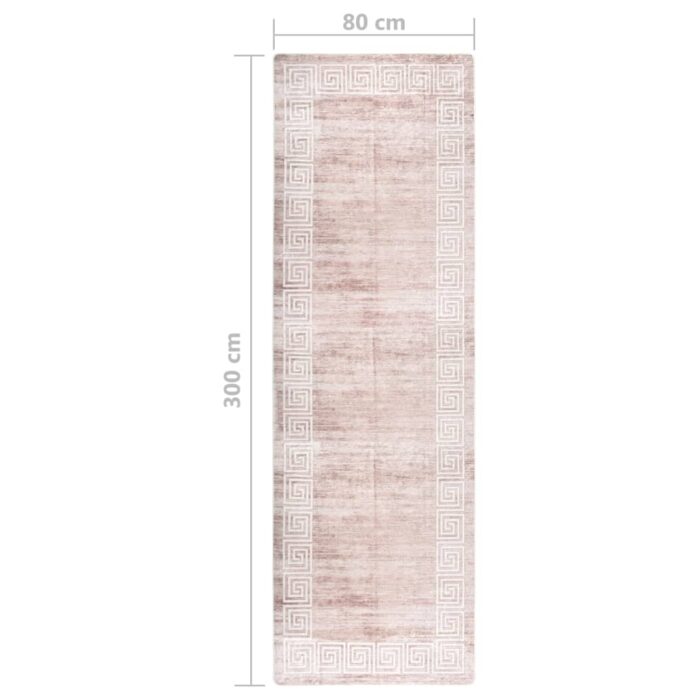 Tapis lavable antidérapant 80x300 cm Beige – Image 6