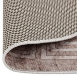 Tapis lavable antidérapant 120 cm beige – Image 3