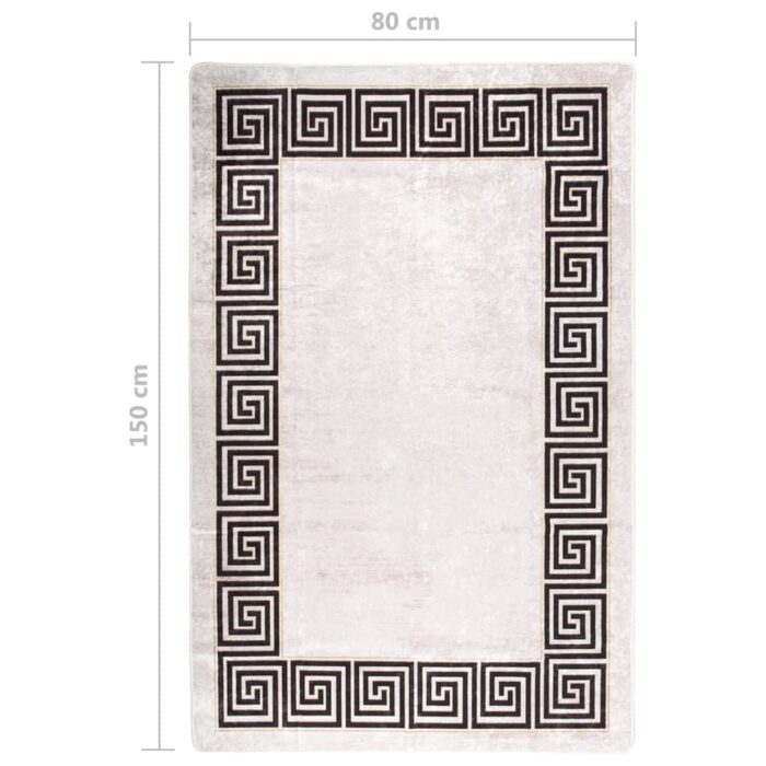 Tapis lavable antidérapant 80x150 cm Beige clair – Image 6