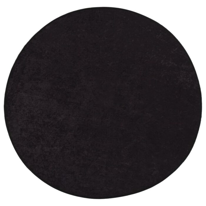 Tapis lavable antidérapant φ120 cm Anthracite – Image 1