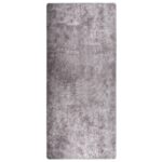 Tapis lavable antidérapant 80x300 cm Gris