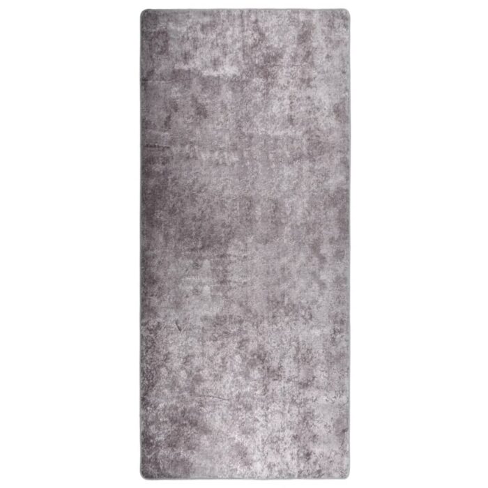 Tapis lavable antidérapant 80x300 cm Gris – Image 1
