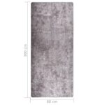 Tapis lavable antidérapant 80x300 cm Gris – Image 4