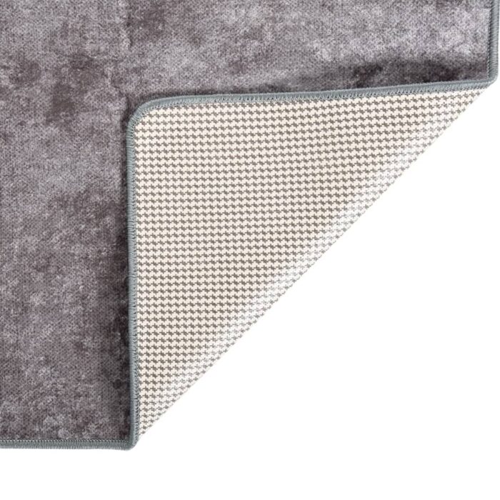 Tapis lavable antidérapant 120x180 cm gris – Image 2