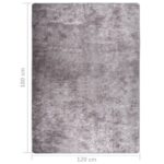 Tapis lavable antidérapant 120x180 cm gris – Image 4