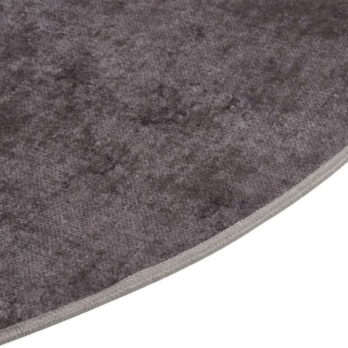 Tapis lavable antidérapant φ120 cm gris – Image 3