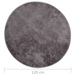 Tapis lavable antidérapant φ120 cm gris – Image 4