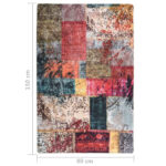 Tapis lavable antidérapant Patchwork 80x150 cm Multicolore – Image 4