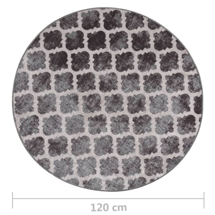 Tapis lavable antidérapant φ120 cm multicolore – Image 4