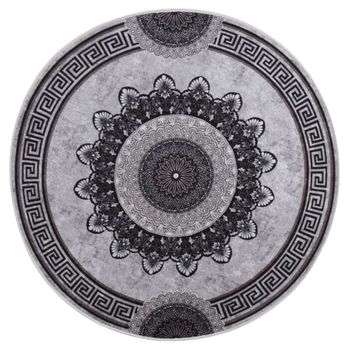 Tapis lavable antidérapant φ120 cm multicolore – Image 1