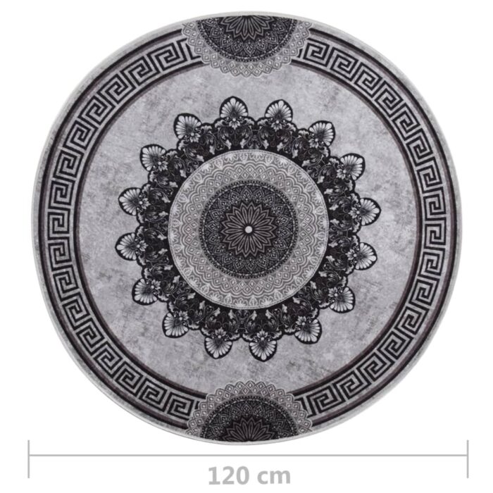 Tapis lavable antidérapant φ120 cm multicolore – Image 4