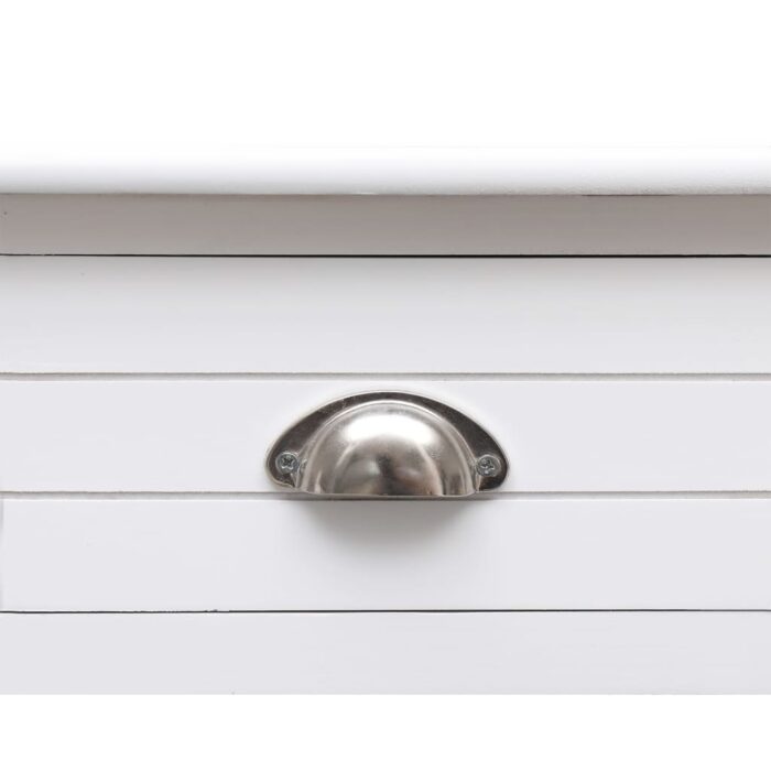 Buffet Blanc 108x45x76 cm Bois de Paulownia massif – Image 5