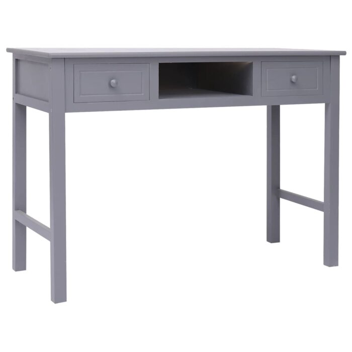 Buffet Gris 108x45x76 cm Bois de Paulownia massif – Image 1