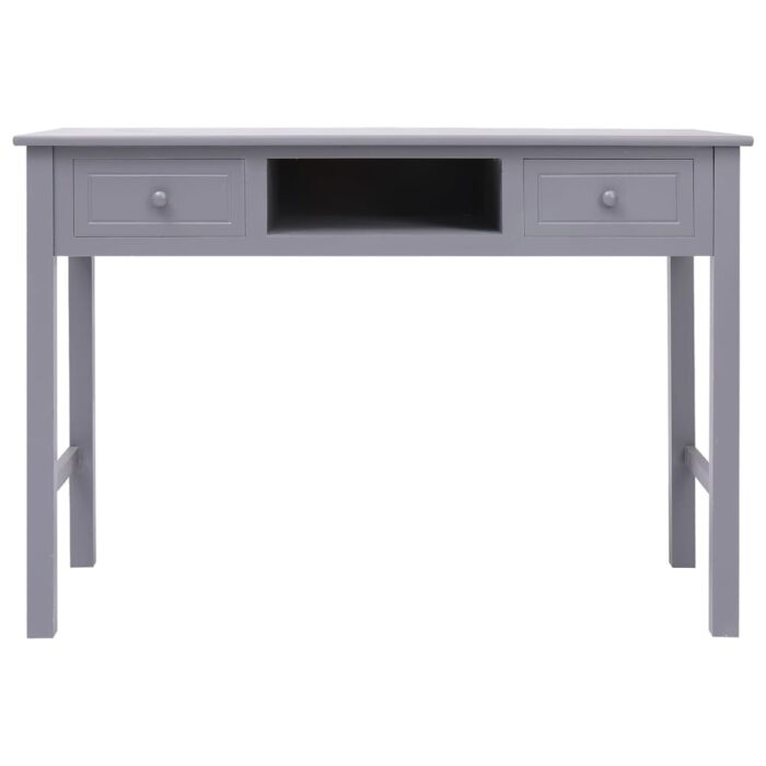 Buffet Gris 108x45x76 cm Bois de Paulownia massif – Image 3