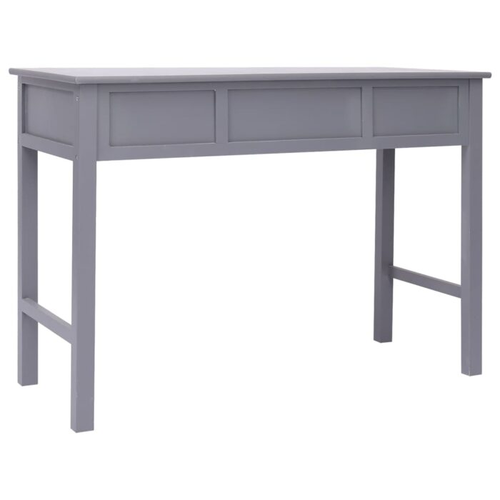Buffet Gris 108x45x76 cm Bois de Paulownia massif – Image 4