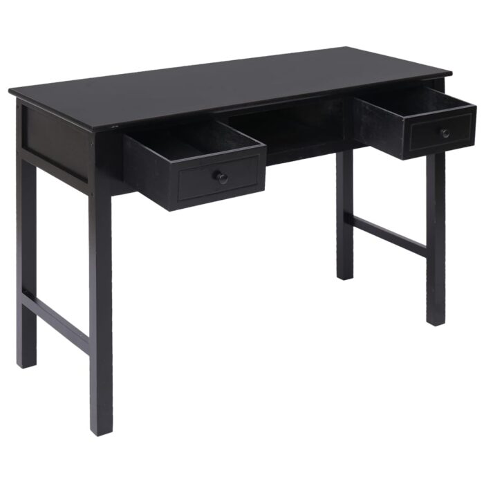 Buffet Noir 108x45x76 cm Bois de Paulownia massif – Image 2