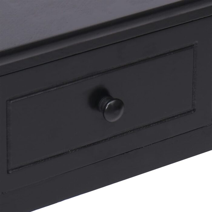 Buffet Noir 108x45x76 cm Bois de Paulownia massif – Image 6