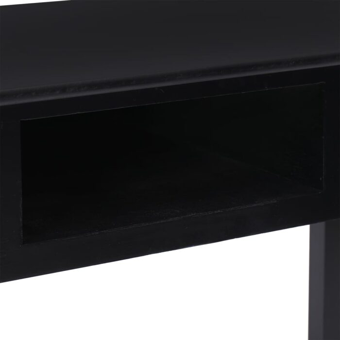 Buffet Noir 108x45x76 cm Bois de Paulownia massif – Image 7