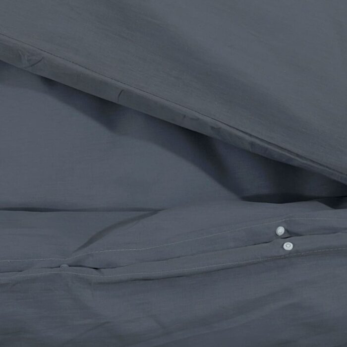 Ensemble de housse de couette Anthracite 135x200 cm Microfibre – Image 6