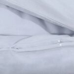 Ensemble de housse de couette Gris 135x200 cm Microfibre légère – Image 6