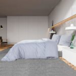 Ensemble de housse de couette Gris 200x200 cm Microfibre légère – Image 3