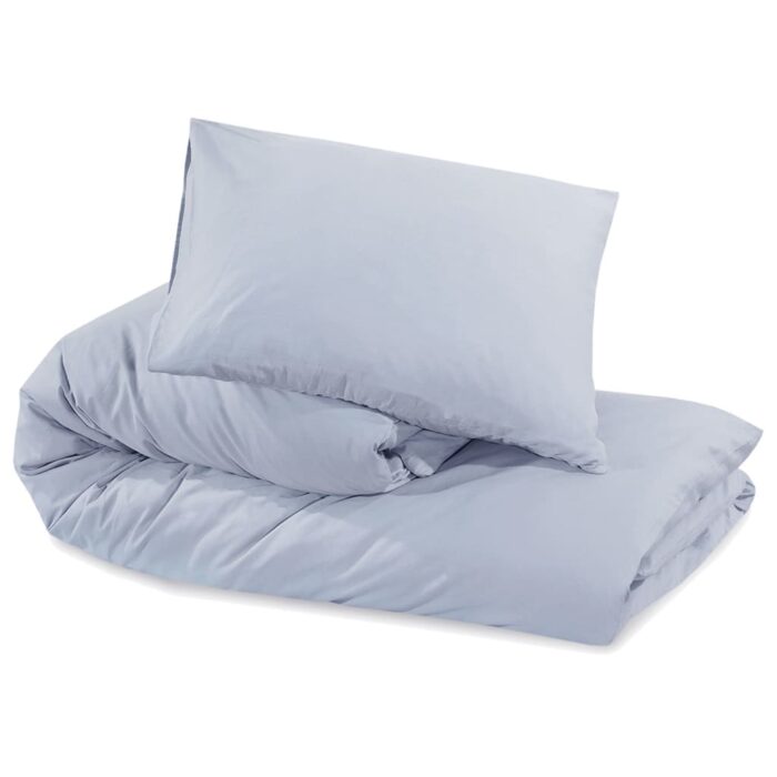 Ensemble de housse de couette Gris 200x200 cm Microfibre légère – Image 5
