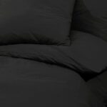 Ensemble de housse de couette Noir 200x200 cm Microfibre légère – Image 5
