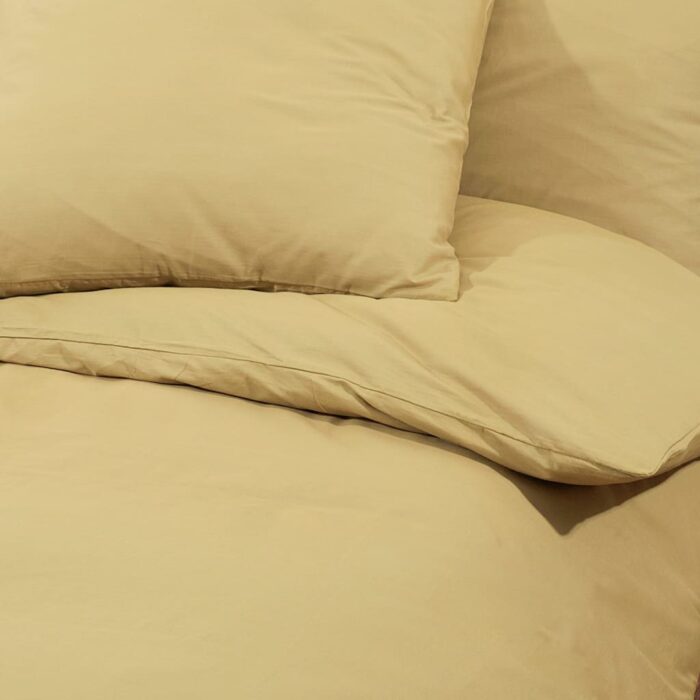 Ensemble de housse de couette Taupe 220x240 cm Microfibre – Image 5