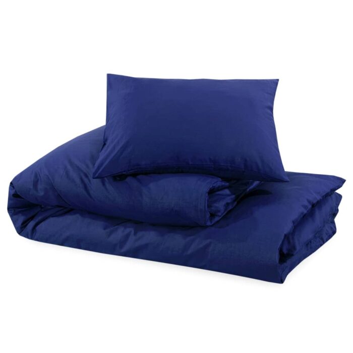 Ensemble de housse de couette Bleu marine 260x240 cm Microfibre – Image 4