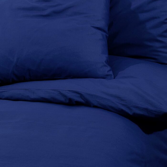 Ensemble de housse de couette Bleu marine 260x240 cm Microfibre – Image 5