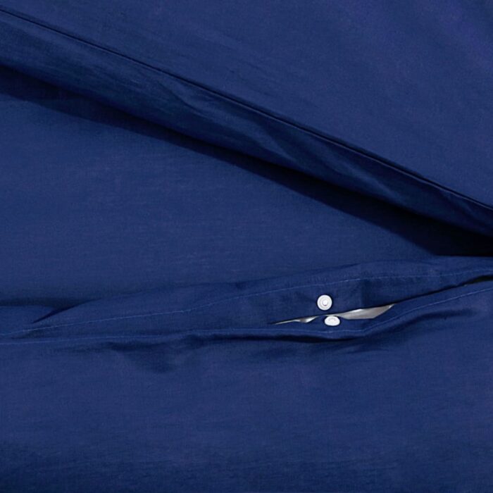 Ensemble de housse de couette Bleu marine 260x240 cm Microfibre – Image 6