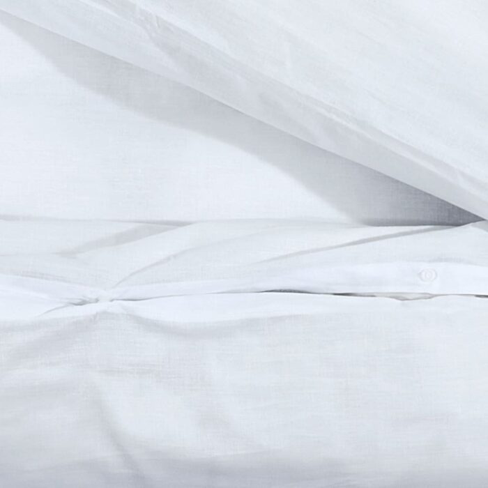 Ensemble de housse de couette Blanc 220x240 cm Microfibre – Image 5