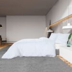 Ensemble de housse de couette Blanc 200x200 cm Microfibre – Image 2