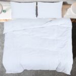 Ensemble de housse de couette Blanc 200x200 cm Microfibre – Image 3