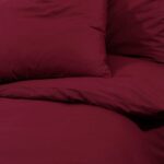 Ensemble de housse de couette Bordeaux 240x220 cm Microfibre – Image 5