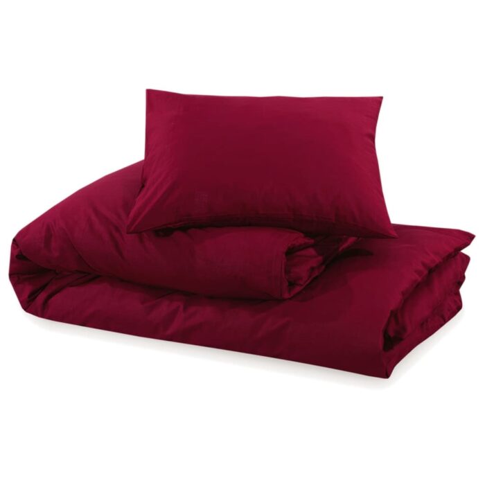 Ensemble de housse de couette Bordeaux 155x220 cm Microfibre – Image 4