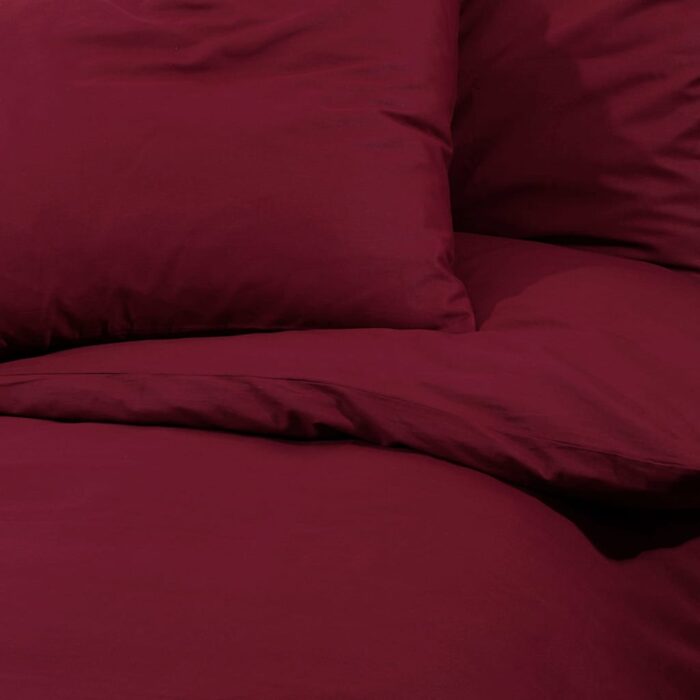 Ensemble de housse de couette Bordeaux 155x220 cm Microfibre – Image 5