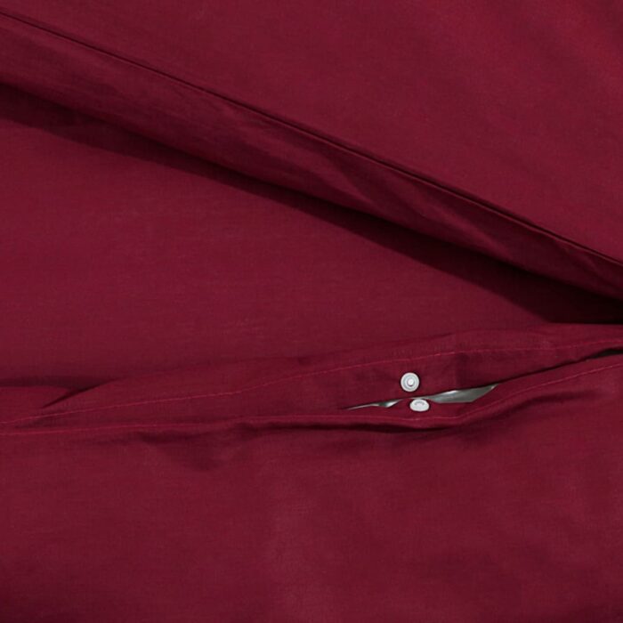 Ensemble de housse de couette Bordeaux 155x220 cm Microfibre – Image 6